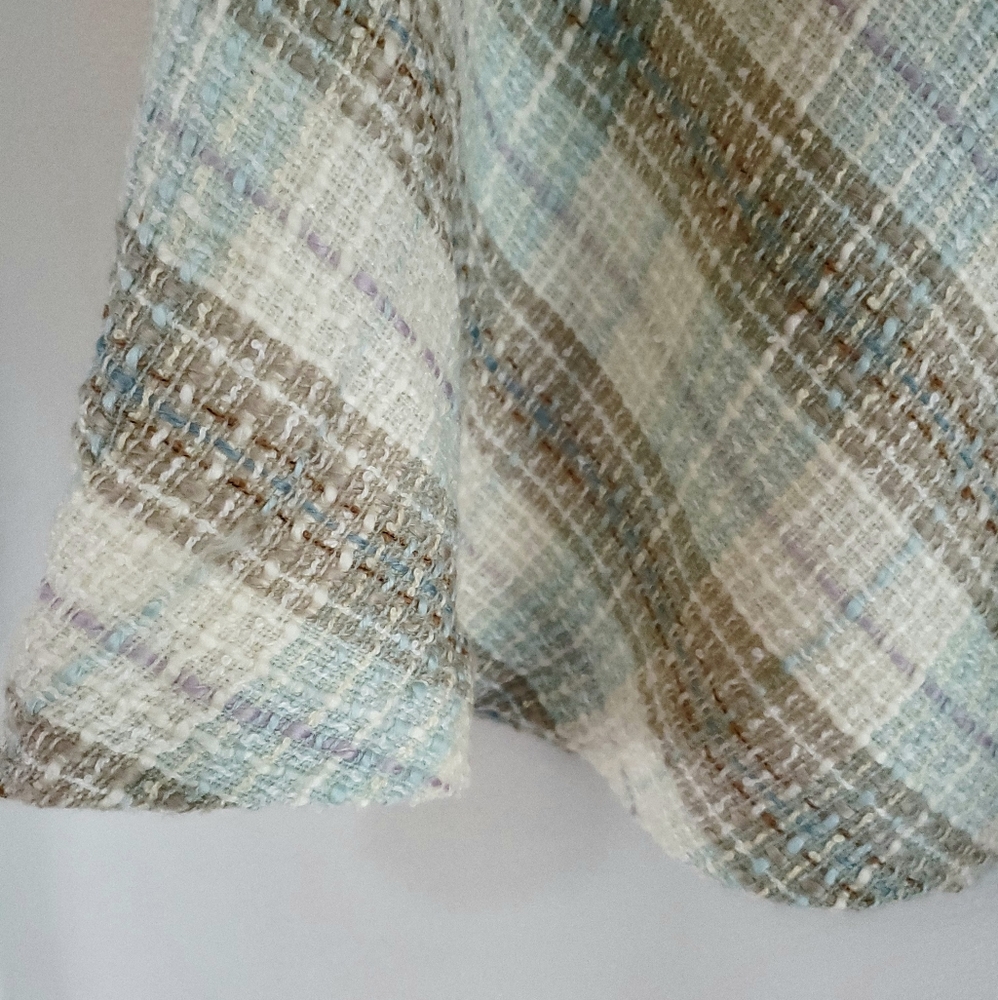 Women's flared Merona plaid pastel skirt, size 8 - Picture 3 of 6